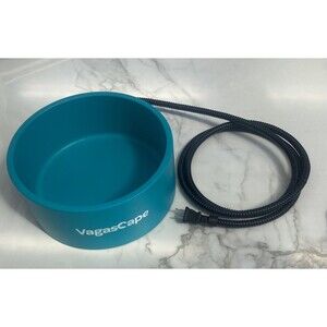 VagaScape Heated Pet Bowl 10” 30W Outdoor Dog Cat Water Dish Anti Chew Cord